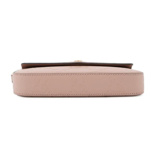 GUCCI GG Super Mini Shoulder Bag Leather Pink 772794 - Picture 4 of 15